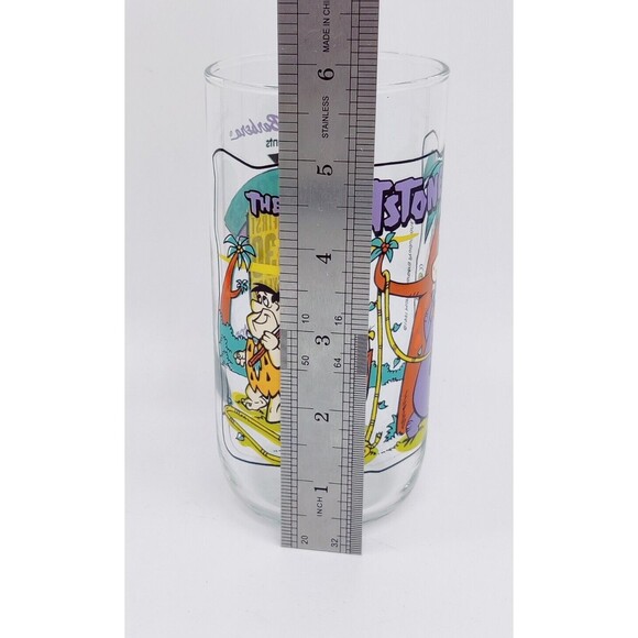 Vintage Hardees Flintstones The First 30 Years Glass Dino The Snorkasaurus Story - Picture 7 of 8